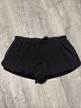 Youth Black Active Flowy Shorts - Lightweight Drawstring